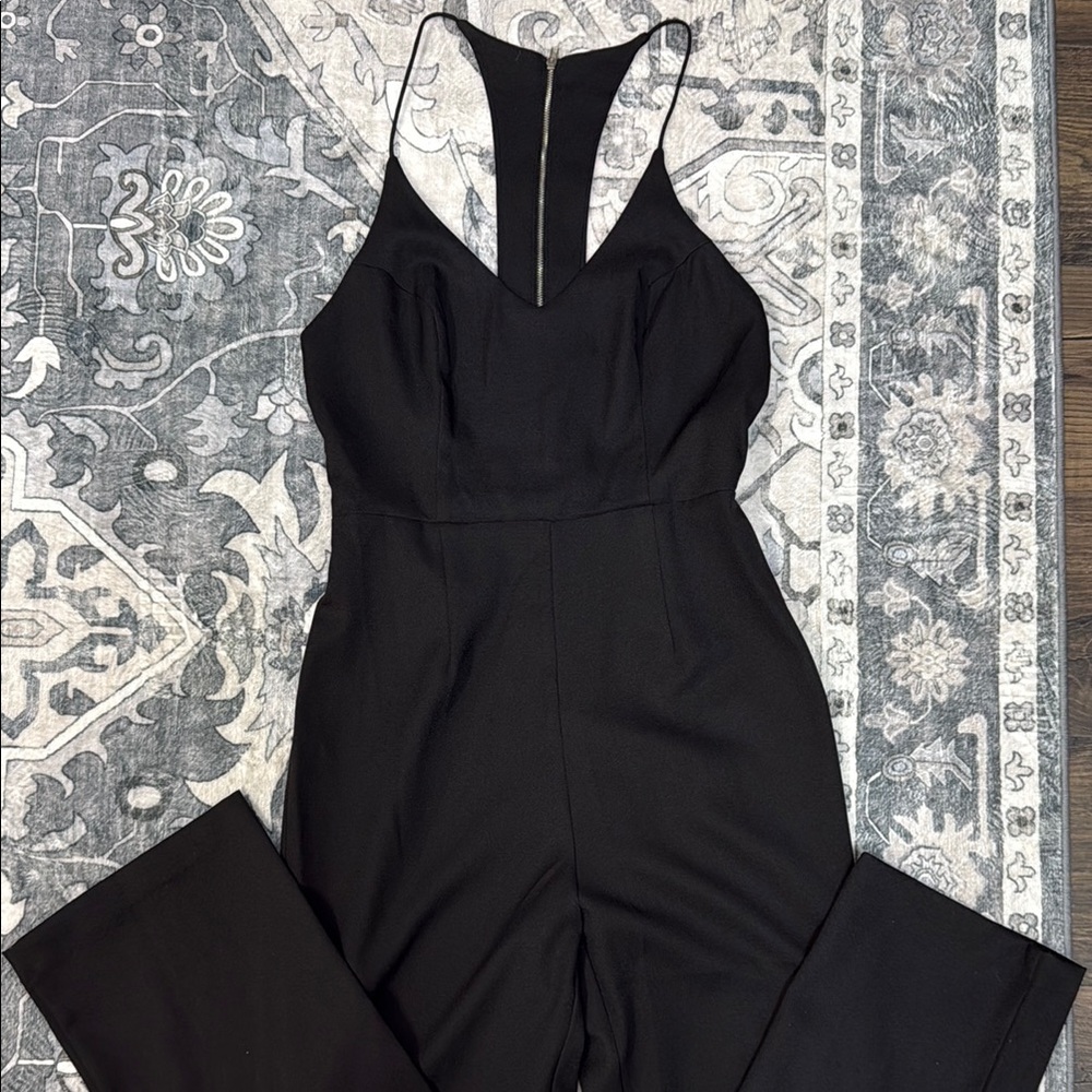 Silence + Noise Black Halter Jumpsuit with Wide-Leg Design